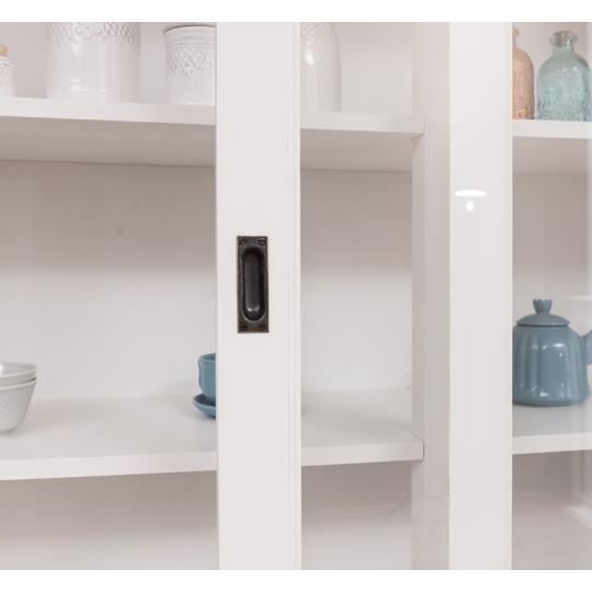 posuvne vitriny klasicka skrina country vintage presklena drevena mediteran policova servirovanie svetla provance vidiecky sedliacky biely nabytok.jpg